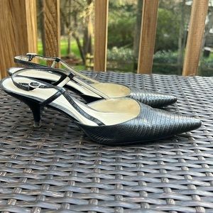 Vintage black slingback heels
